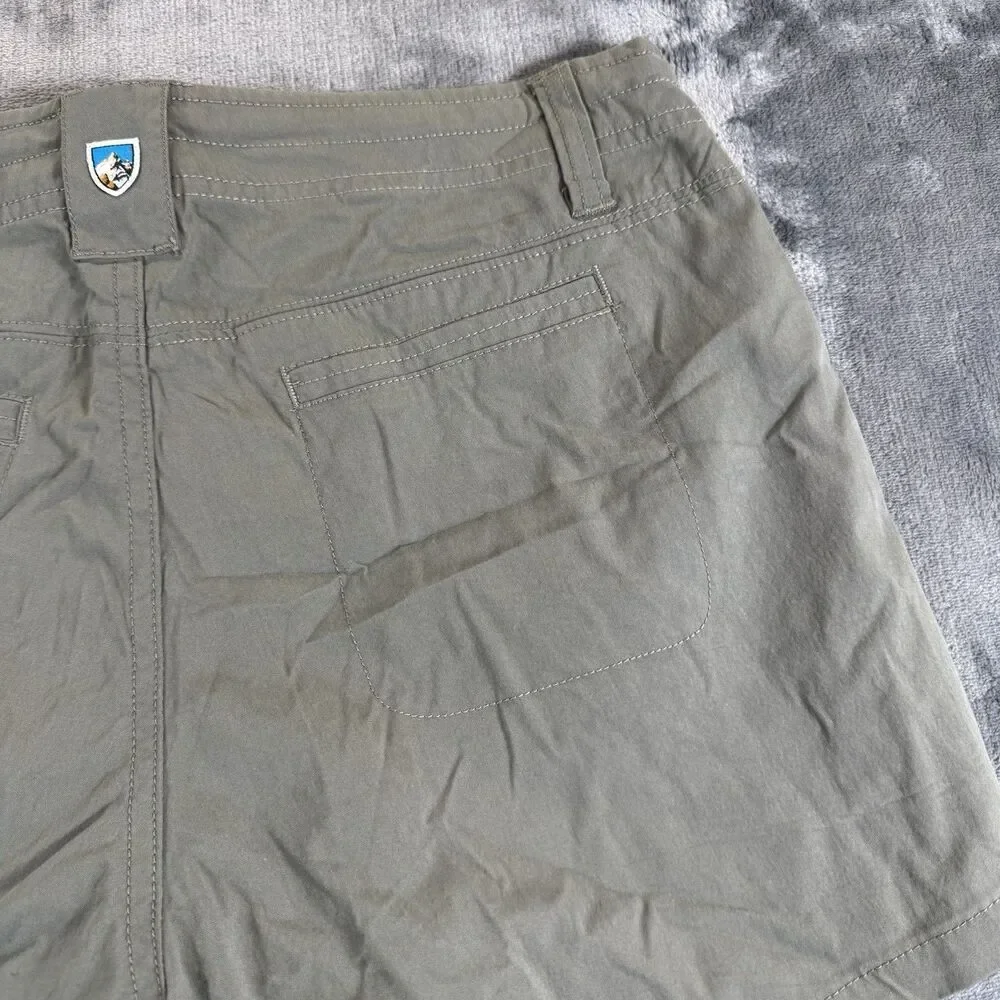 Kuhl Sz 6 Spire Shorts Womens Olive Gray Stretch Gorpcore Outdoor Hiking NWOT